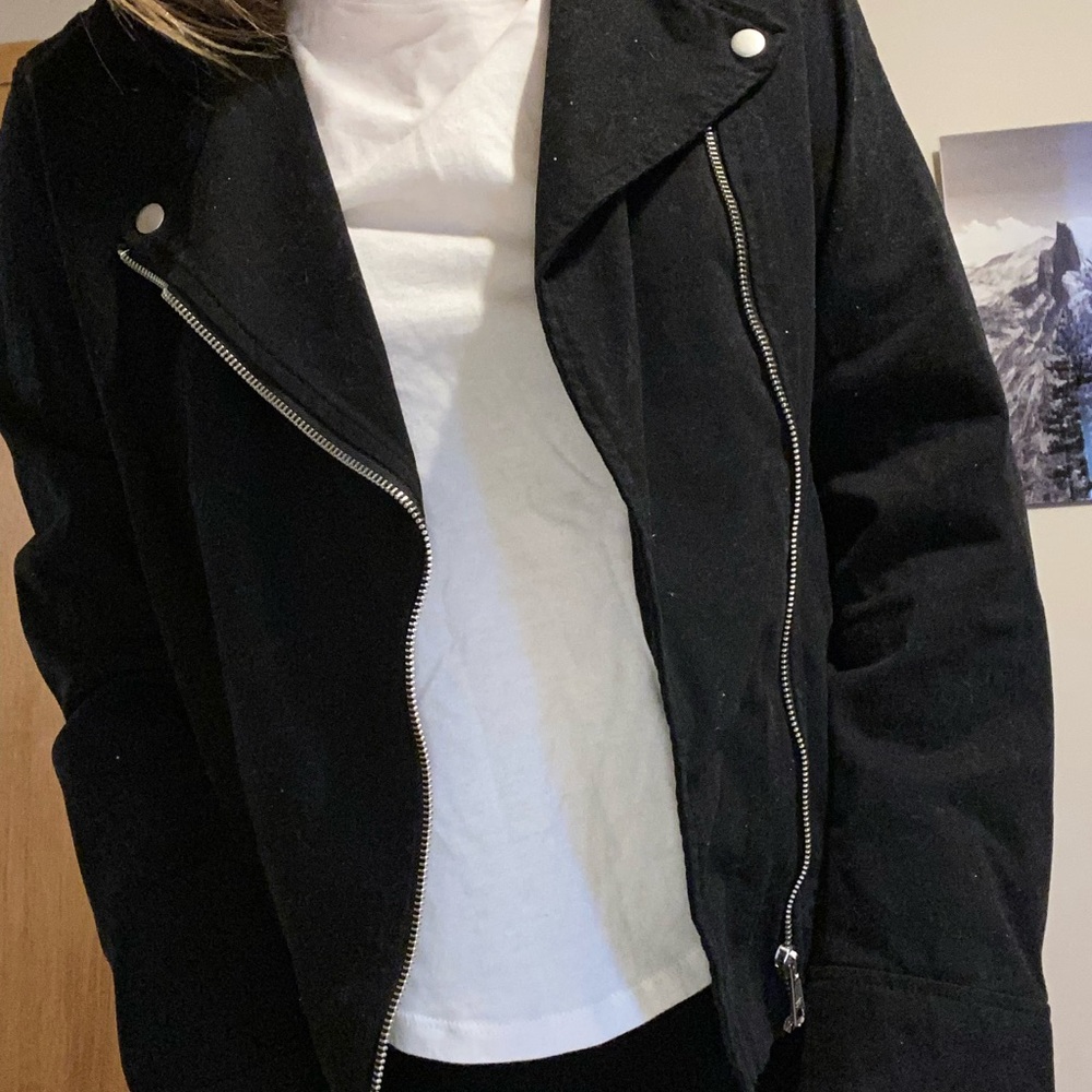 Black asymmetrical jacket